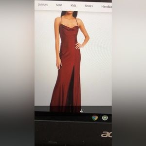 Prom dress, size 1/2, NEVER BEEN WORN, tag still attached, dark garnet color
